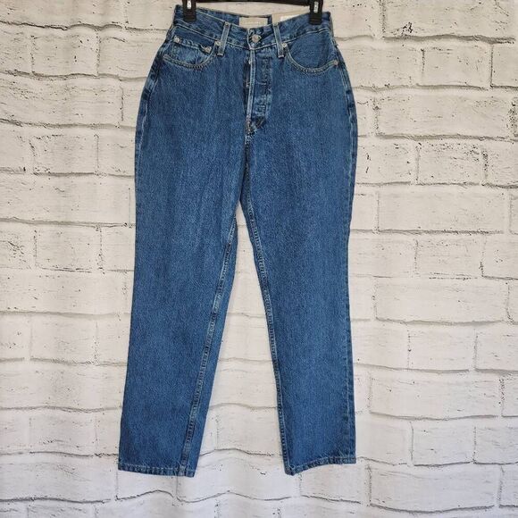 Everlane Womens Blue High Rise The Curvy 90's Cheeky Straight Jeans Size 27 NWT - Picture 1 of 16